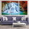 Thailand Waterfall Canvas Wall Art, Waterfall Scenery Canvas, Kanchanaburi Huai Mae Khamin Waterfall 3 Piece Canvas