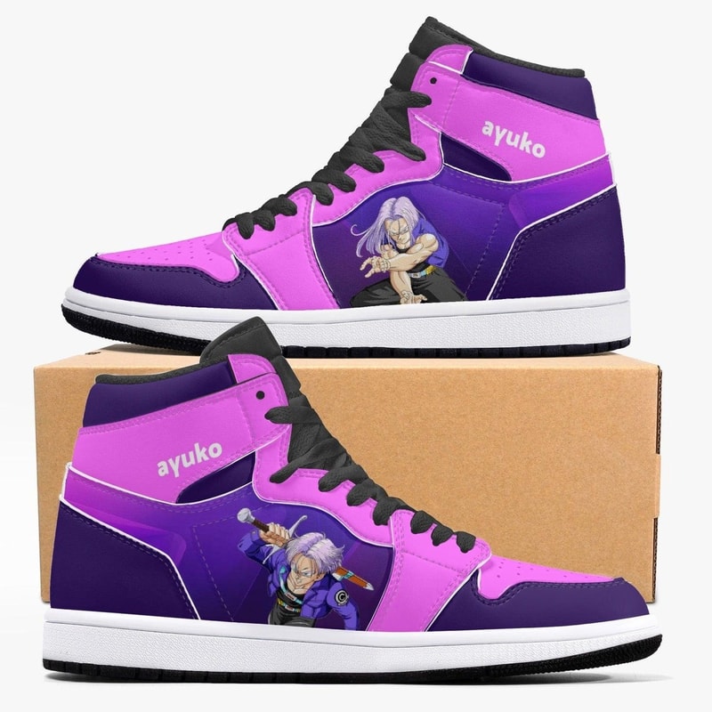 Dragon Ball Z Trunks Purple/Pink JD1 Shoes, Sakata Gintoki Gintama Jordan 1 Shoes