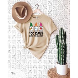 100 days with my gnomies t-shirt, 100 days with gnomies shirts, 100 days brighter shirts, gnomes shirts, 100th day of sc