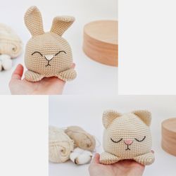 crochet  patterns  toys reversible toy bunny and cat crochet pattern downloadable pdf, english