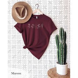 rabbit t-shirt, botanical bunny shirt, bunny shirt, cottagecore shirt, rabbit lover shirt, easter shirt, bunny lovers gi