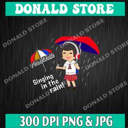 assumptionista_singing in the rain png, png high quality, png, digital download