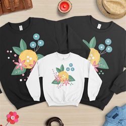 boho floral sweatshirt, floral hoodie, plant sweatshirt, minimalist flower sweater, mothers day gift, wildflower birthda