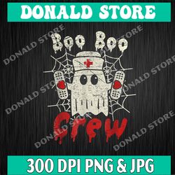 boo boo crew nurse ghost funny halloween png, nurse ghost halloween png, ghost spooky print digital, nurse png, happy