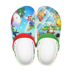 super mario bros clog shoes unisex, super mario bros crocs, movie crocs, cartoon, super mario bros, super mario