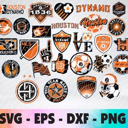 houston dynamo fc  logo, bundle logo, svg, png, eps, dxf