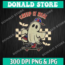 creep it real png, creep it real png,halloween skateboard, ghost skateboarding ,halloween png ,halloween shirt png