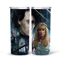 edward scissorhands tumbler, edward scissorhands skinny tumbler, movie tumbler, movie skinny tumbler, tim burton tumbler