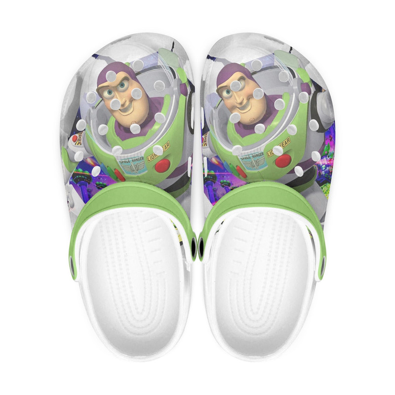 Toy Story clogs, Buzz Lightyear, looks like crocs shoes, slippers, flip flops Birthday gift Custom clogs for men, women and kids.jpg