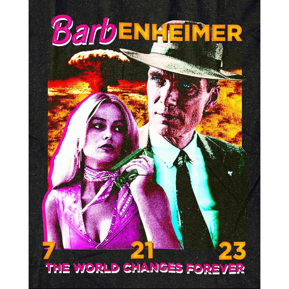 Barbie Oppenheimer T-Shirt, Barbieheimer Active T-Shirt, Sweatshirt, Funny Movie Tee, Barbie Shirt, Oppenheimer Movie 2023 Shirt - 2.jpg