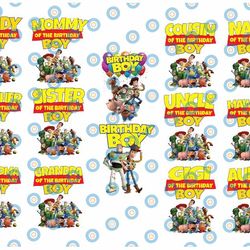 toy story birthday boy png, toy story family matching birthday png, personalized png, custom birthday boy png, birthday