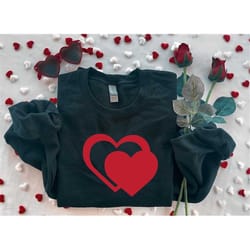 double heart shirt, cute valentines day shirt, women valentine, cute heart shirt, valentines day shirt, heart shirt, lov