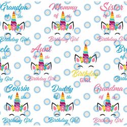 unicorn birthday family svg, family matching birthday png, unicorn family svg birthday svg, unicorn kids svg, unicorn mo