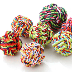 2 X LARGE Dog Rope Chew Knot Ball Tough Strong Toy Pet Puppy Fetch Teeth Toys Bite-Resistant Teeth Cleaning Dog Pet Toy