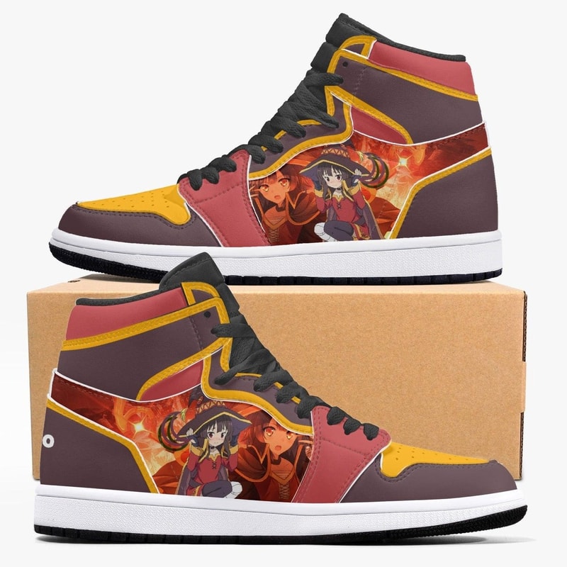 KonoSuba Megumin JD1 Shoes, Sakata Gintoki Gintama Jordan 1 Shoes, Sakata Gintoki Gintama Sneaker Shoes