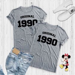 vintage 1990 shirt, 1990 birthday shirt, vintage t shirt, 30th birthday gift for women, 35th birthday shirt men, retro s
