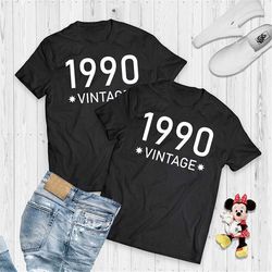 1990 birthday shirt, vintage t shirt, vintage 1990 shirt, 30th birthday gift for women, 35th birthday shirt men, retro s