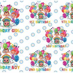 cocomelon birthday boy png, cocomelon age 1st 2nd 3rd 4th png, bundle cocomelon sublimation, cocomelon png