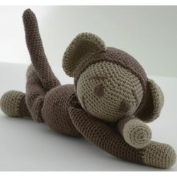 crochet  patterns  toys brown monkey downloadable pdf, english