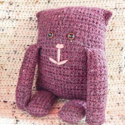 crochet  patterns  toys square bear downloadable pdf, english