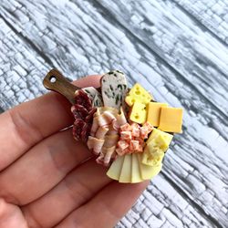 Magnet Miniature Charcuterie Board Cheese and Meat