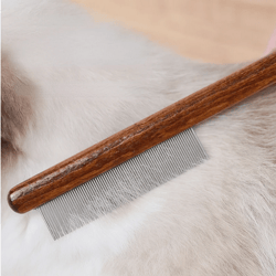 Cat Comb Stainless Steel Pet Hair Remover Wooden Handle Cat Hair Comb Pet Grooming Massage Dog Brush Cleaning Tool Pets