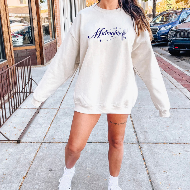 Midnights Sweatshirt, Meet me at Midnight, Tracklist Sweatshirt, Taylor Swiftie Crewneck, Taylor Midnights Sweatshirt, Gift for Swiftie - 2.jpg