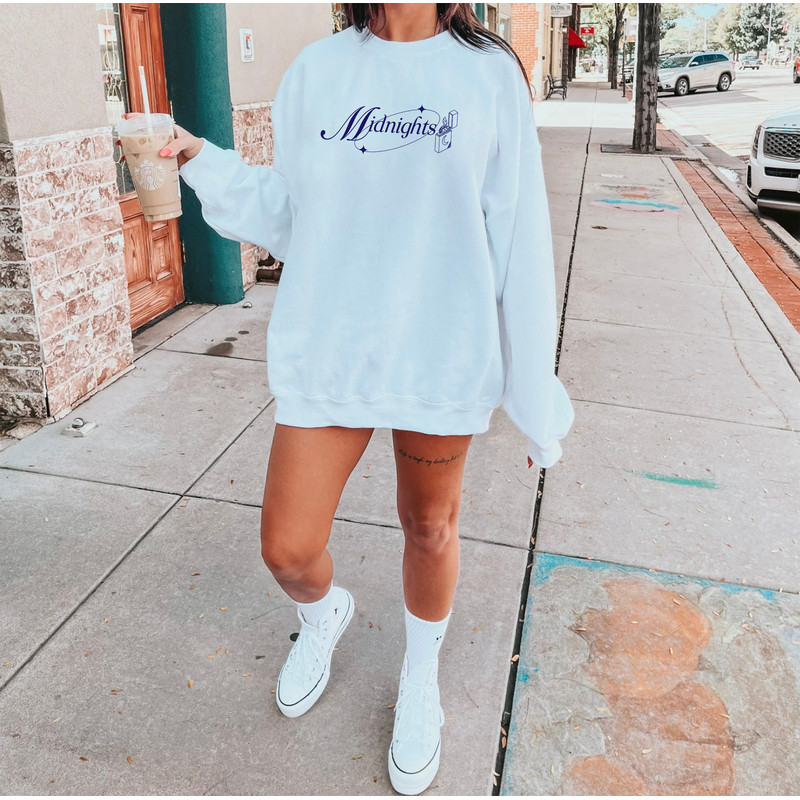 Midnights Sweatshirt, Meet me at Midnight, Tracklist Sweatshirt, Taylor Swiftie Crewneck, Taylor Midnights Sweatshirt, Gift for Swiftie - 4.jpg