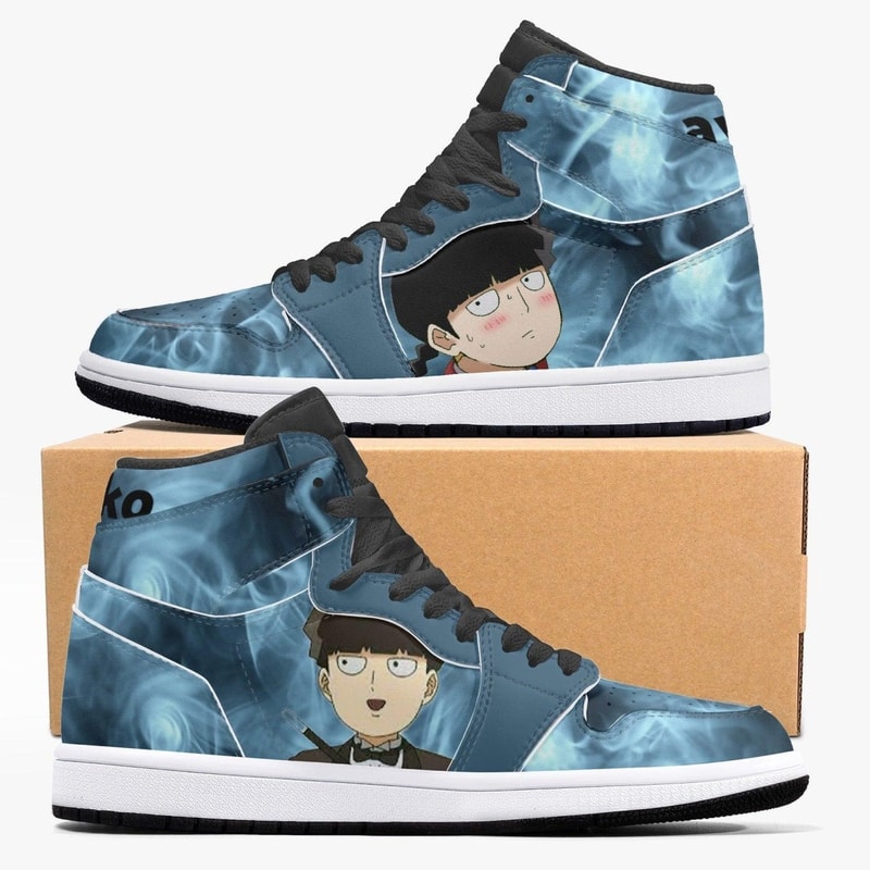 Mob Psycho 100 Shigeo kageyama JD1 Shoes, Sakata Gintoki Gintama Jordan 1 Shoes, Sakata Gintoki Gintama Sneaker Shoes
