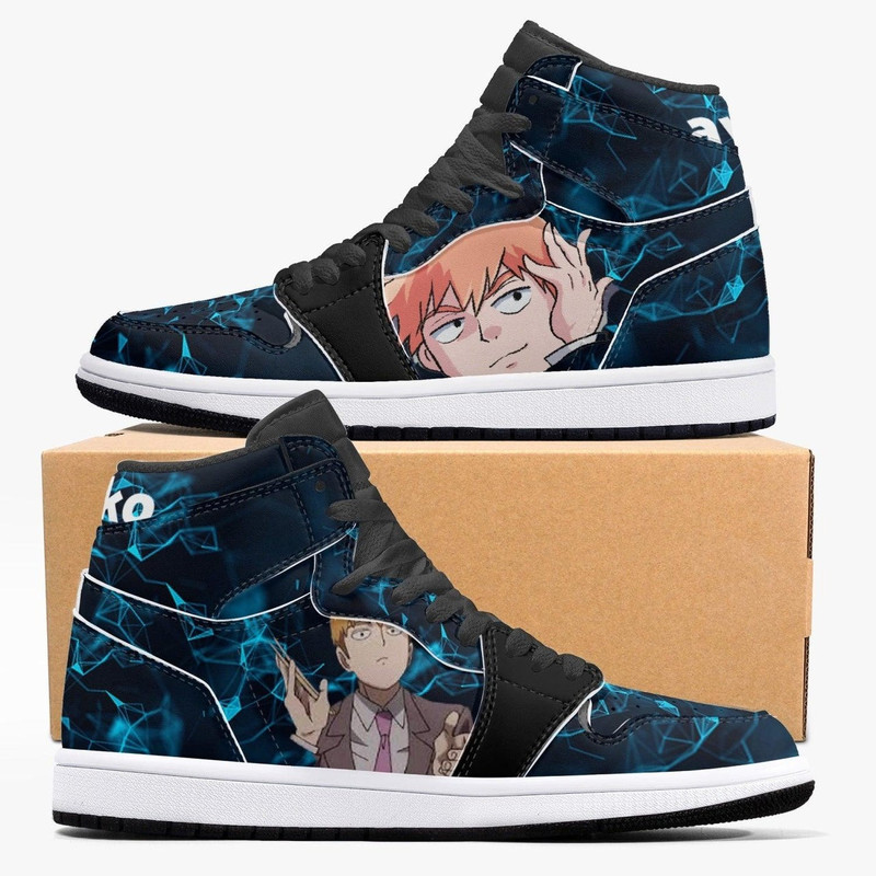 Mob Psycho 100 Arataka Reigen JD1 Shoes, Sakata Gintoki Gintama Jordan 1 Shoes, Sakata Gintoki Gintama Sneaker Shoes