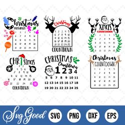 christmas countdown svg bundle, christmas svg designs