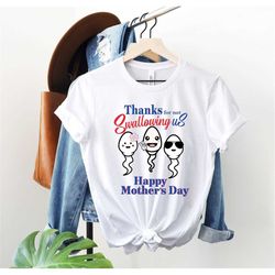 thanks for not swallowing us shirt, custom kids name shirt, funny mother's day shirt, cute mom gifts, personalized mom s
