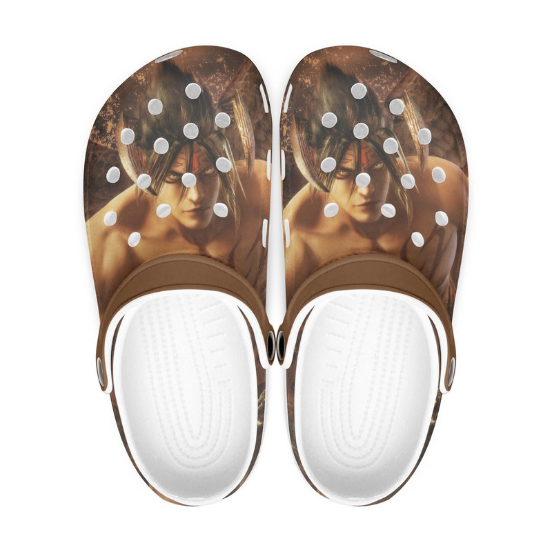 Tekken clogs, looks like crocs shoes, slippers, flip flops Birthday gift Custom clogs for men, women and kids.jpg