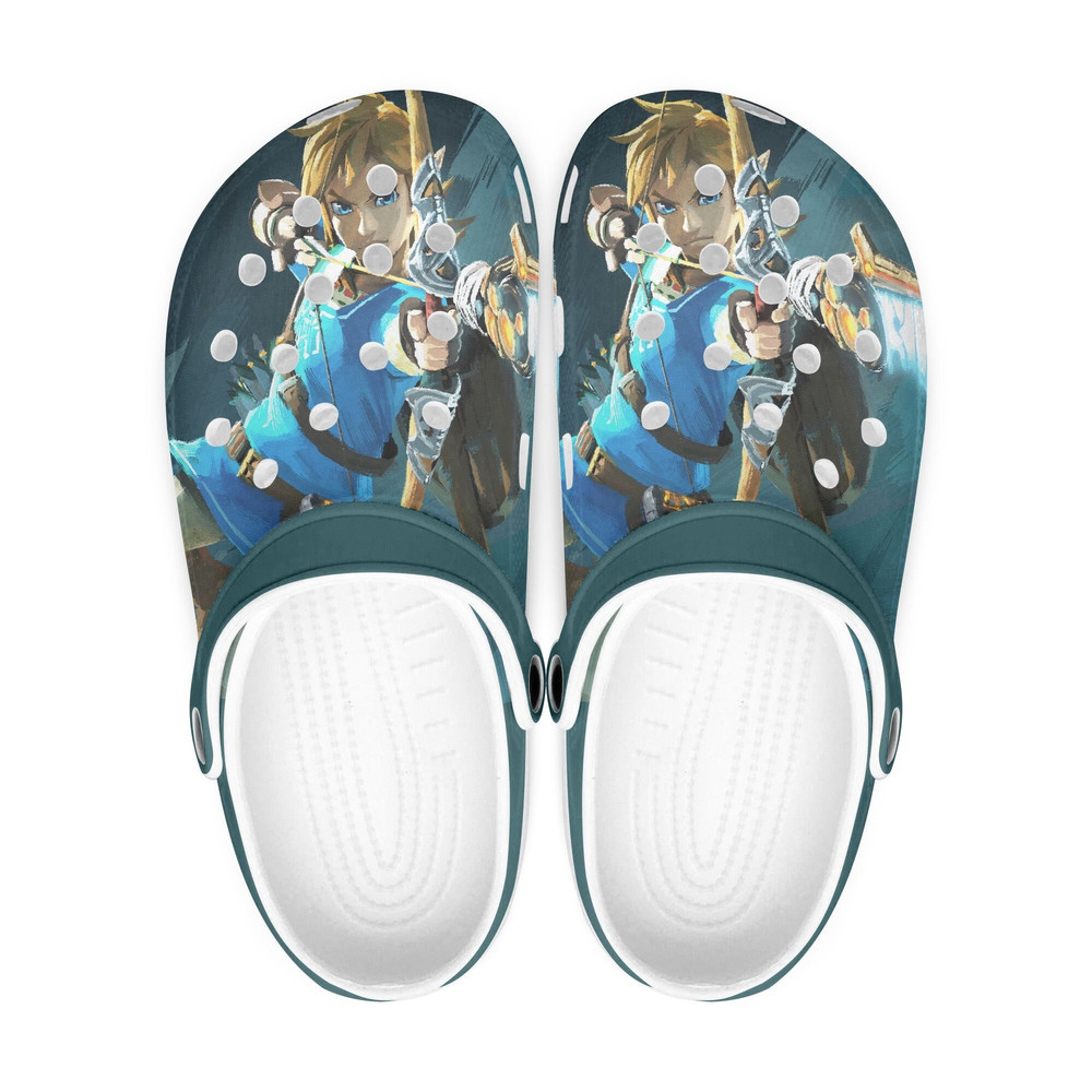 The Legend Of Zelda clogs, Tears of the kingdom looks like crocs shoes, slippers, flip flops Birthday gift Custom clogs for men, women-1.jpg