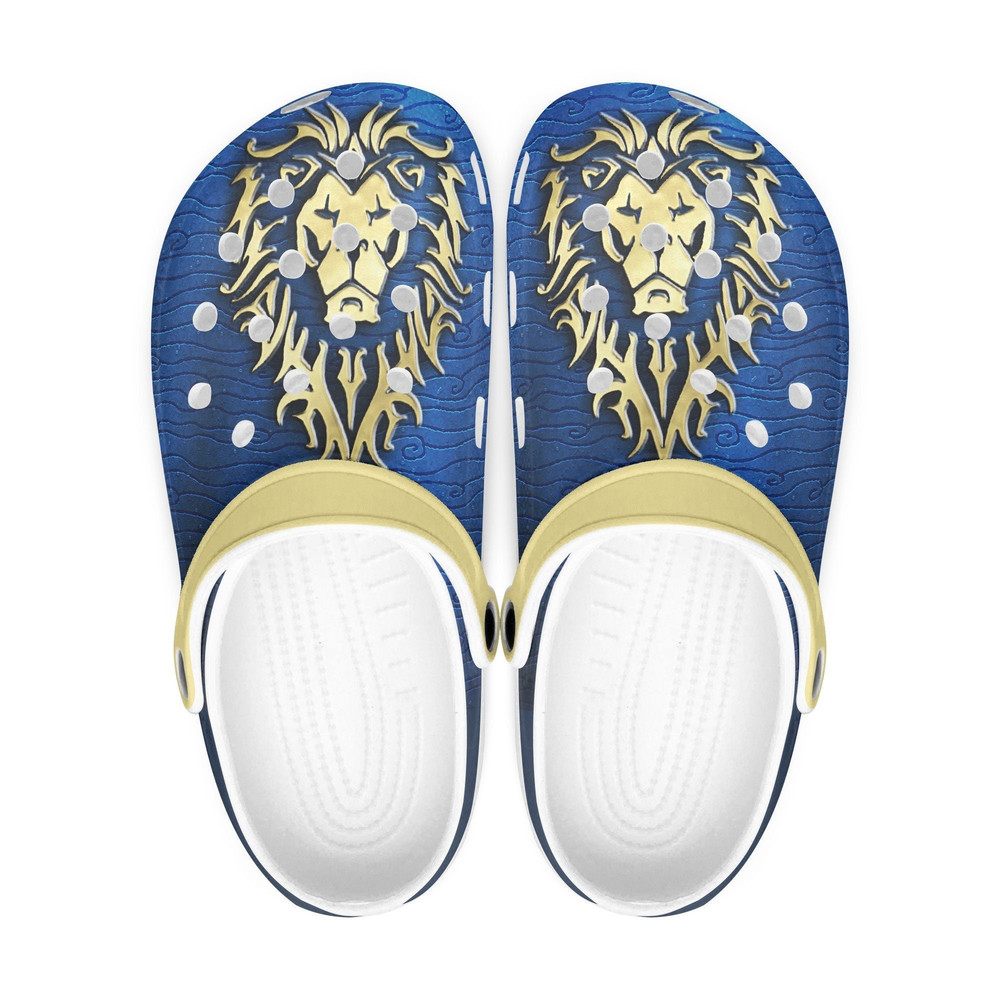 World Of Warcraft clogs, Alliance, looks like crocs shoes, wow slippers, flip flops Birthday gift Custom clogs for men, women and kids.jpg