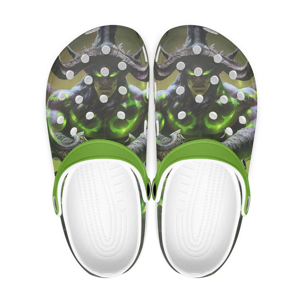 World Of Warcraft clogs, Illidan Stomrage, looks like crocs shoes, slippers, flip flops Birthday gift Custom clogs for men, women and kids.jpg