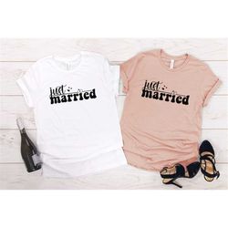 just married, wife and husband, couple shirts, honeymoon shirts, matching tshirts, wife and husband shirts, bride and gr