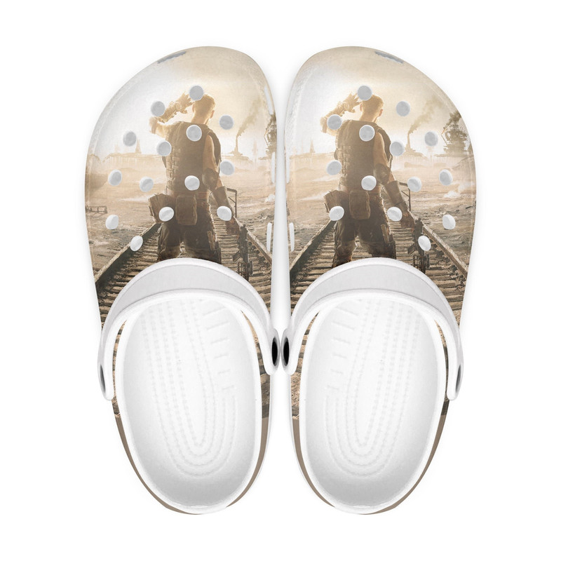 Metro Exodus clogs, looks like crocs shoes, slippers, flip flops Birthday gift Custom clogs for men, women and kids.jpg