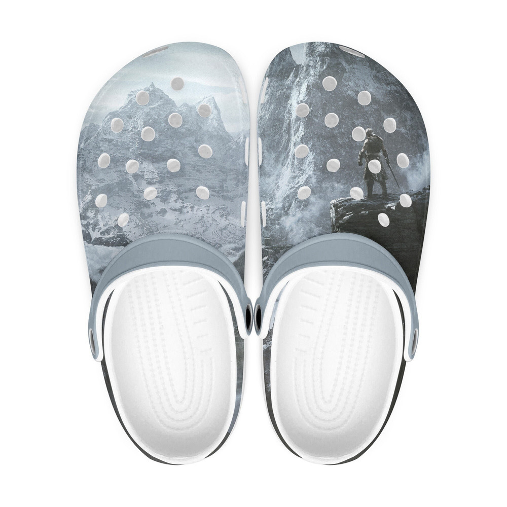 Skyrim clogs, looks like crocs shoes, slippers, flip flops Birthday gift Custom clogs for men, women and kids-1.jpg