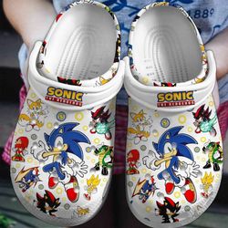 sonic the hedgehog clog shoes unisex, sonic the hedgehog crocs, game crocs, game sandals, sonic the hedgehog game