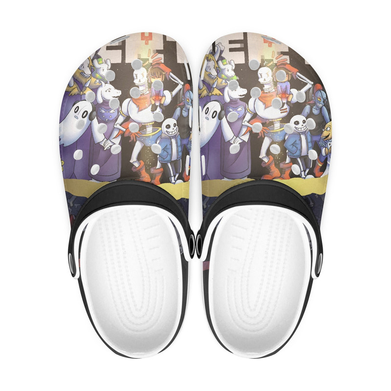 Undertale clogs, Sans, Papyrus, looks like crocs shoes, slippers, flip flops Birthday gift Custom clogs for men, women and kids.jpg