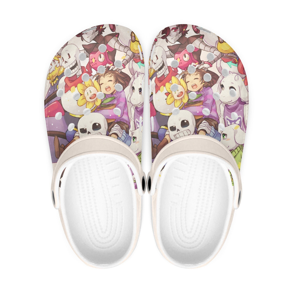 Undertale clogs, Sans, Papyrus, looks like crocs shoes, slippers, flip flops Birthday gift Custom clogs for men, women and kids-1.jpg