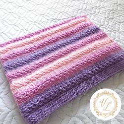 Baby Blanket Knitting Pattern | PDF Knitting Pattern | Baby Blanket | Knit Baby Blanket Pattern | V36