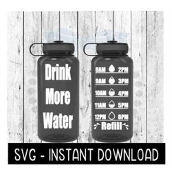 Water Tracker Bottle SVG, Drink More Water Workout SVG File, Exercise Gym SVG, Instant Download, Cricut Cut Files, Silho