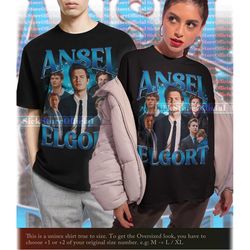 ansel elgort vintage shirt, ansel elgort homage tshirt, ansel elgort fan tees, ansel elgort retro 90s sweater, actor ans
