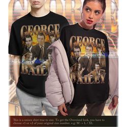 george bailey vintage shirt, george bailey homage tshirt, george bailey fan tees, george bailey retro 90s sweater, georg