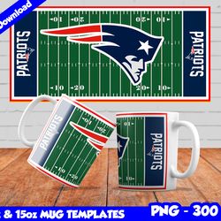 Patriots Mug Design Png, Sublimate Mug Template, Patriots Mug Wrap, Sublimation Football Design PNG, Instant Download