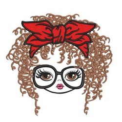 Curly Girl Embroidery Design Download Embroidery Design Pattern
