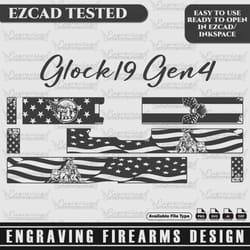 engraving fireams design glock19 gen4 patriot design