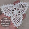 Crochet flower patterns, Triangle crochet pattern, Irish lace flower motifs, Crochet applique shamrock pattern.